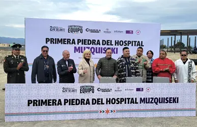 Manolo Jiménez coloca primera piedra del Hospital Muzquiseki en la región Carbonífera