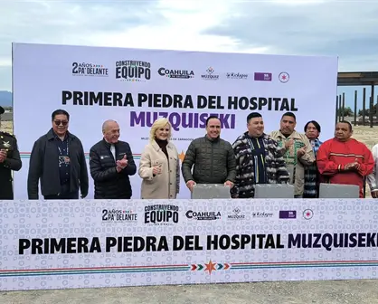 Manolo Jiménez coloca primera piedra del Hospital Muzquiseki en la región Carbonífera