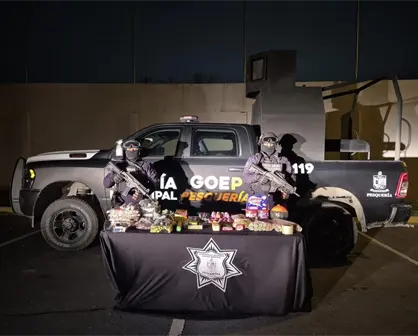 Decomisan 19 kilogramos de pirotecnia en Pesquería, Nuevo León