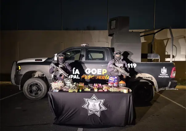 Decomisan 19 kilogramos de pirotecnia en Pesquería, Nuevo León
