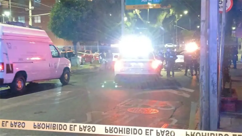 Escena de asesinato de motociclista. Foto: Luis Antonio Alfaro 