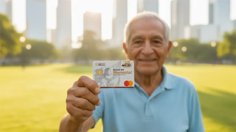 imagen recuadro Imagen de referencia de hombre con su tarjeta por Pensión Hombres Bienestar | Gemini IA