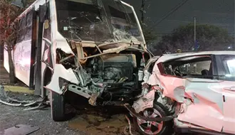 VIDEO | Choque múltiple deja 33 heridos y caos vial en García, Nuevo León