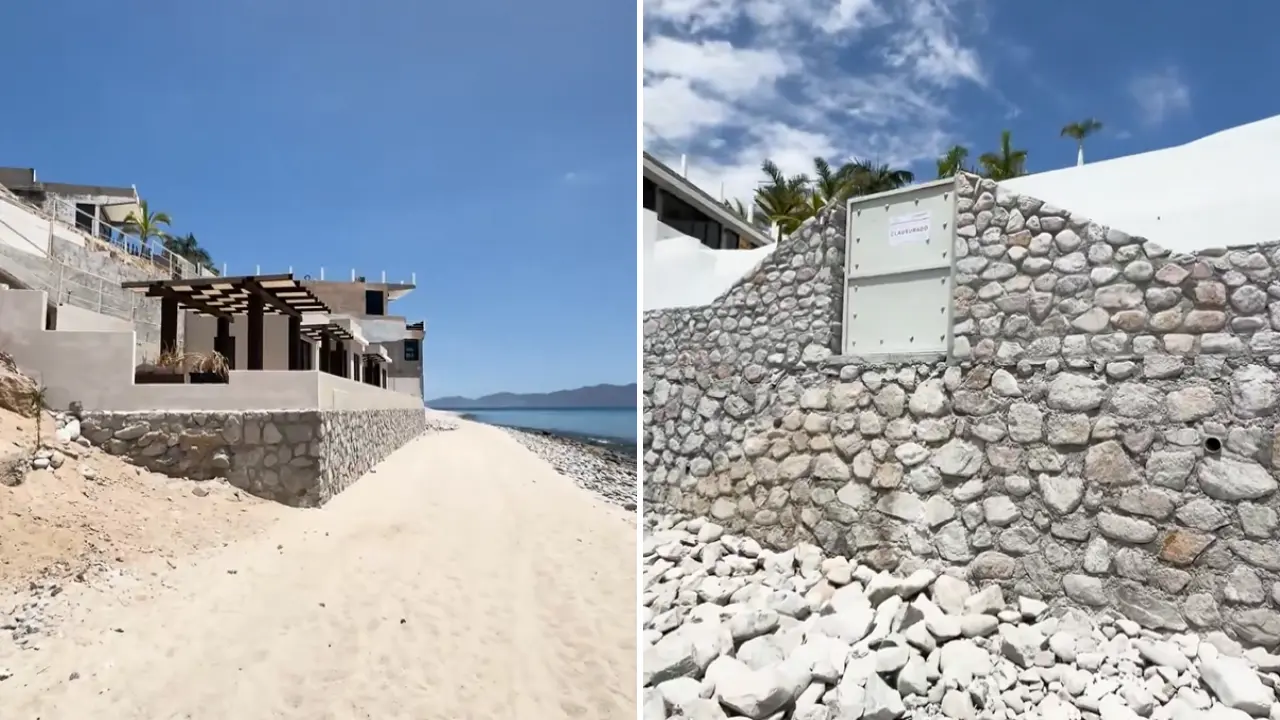 Metiches por la Naturaleza exhibió que la obra continúa en pie, aun cuando la autoridad federal colocó sellos de clausura en años anteriores. Foto: @supercivicosmx / X