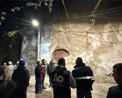 Continúan los trabajos de reparación tras deslave en la colonia Acuitlota, en Álvaro Obregón