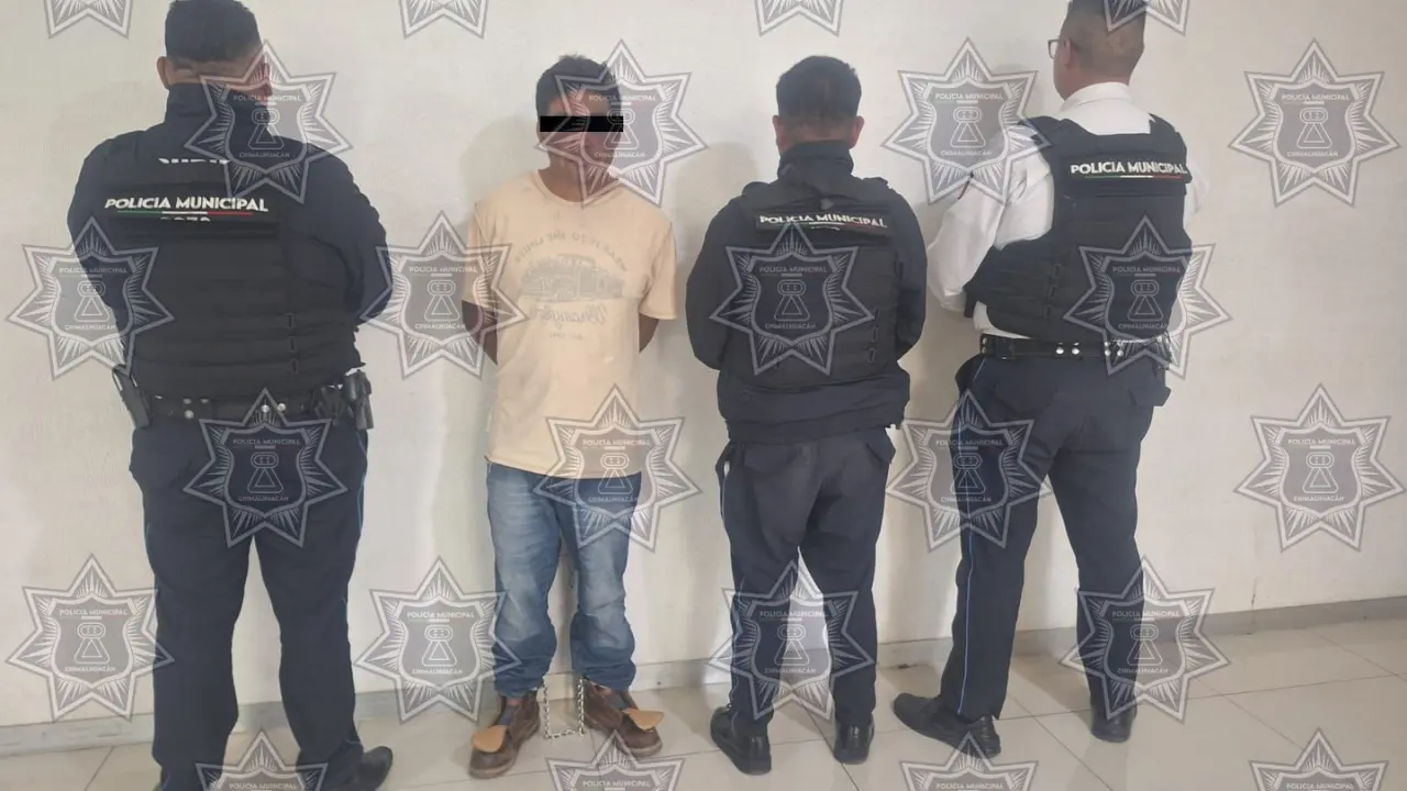 Detenido en Chimalhuacán por amagar a bebé con un cuchillo. | Foto: Especiales