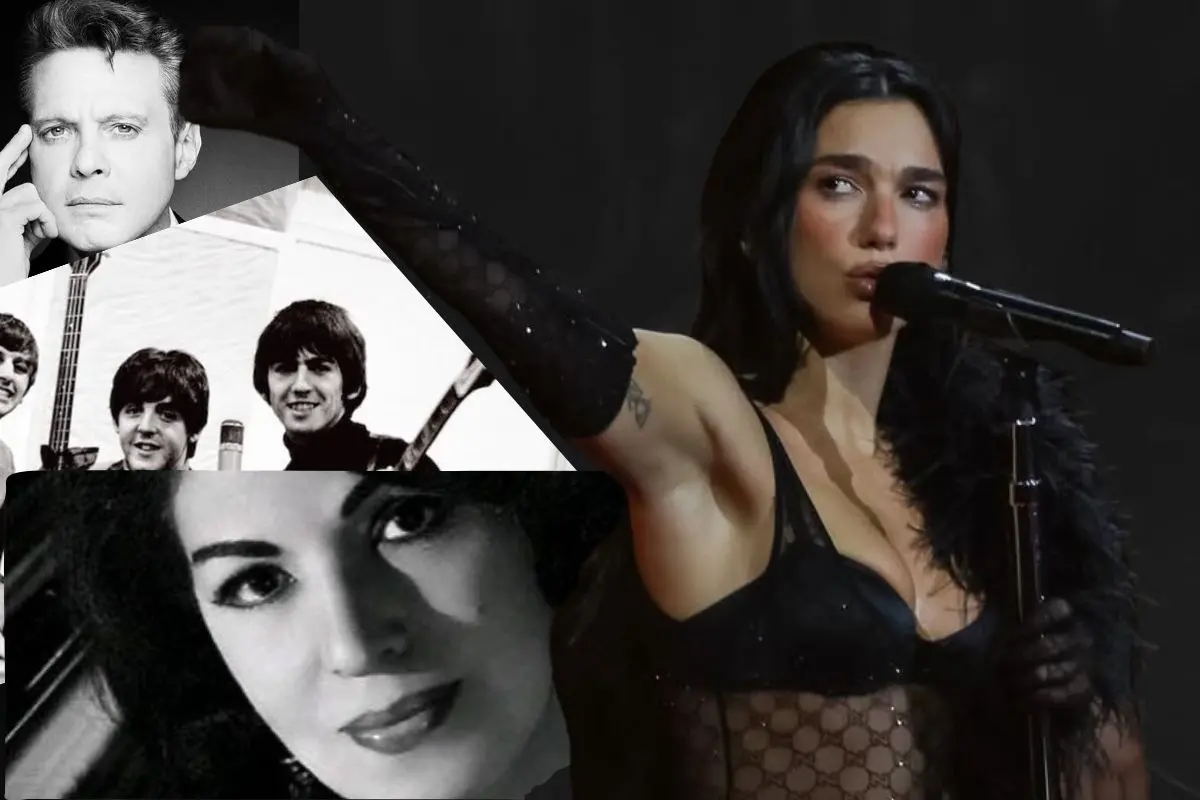 Dua Lipa se unió a la lista de cantantes que interpretaron su propia versión de Bésame Mucho de Consuelo Velázquez. FOTO: CANVA/IG: @dualipa, arteyculturaccgdl, luismiguel