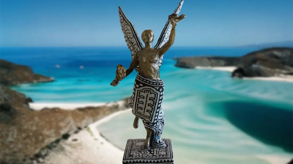 Esta es la estatuilla que recibió Maja el Grande como la mejor experiencia turística