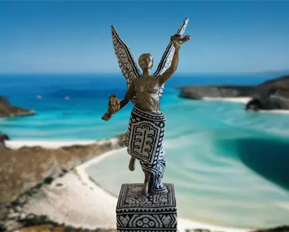 Esta es la estatuilla que recibió Maja el Grande como la mejor experiencia turística