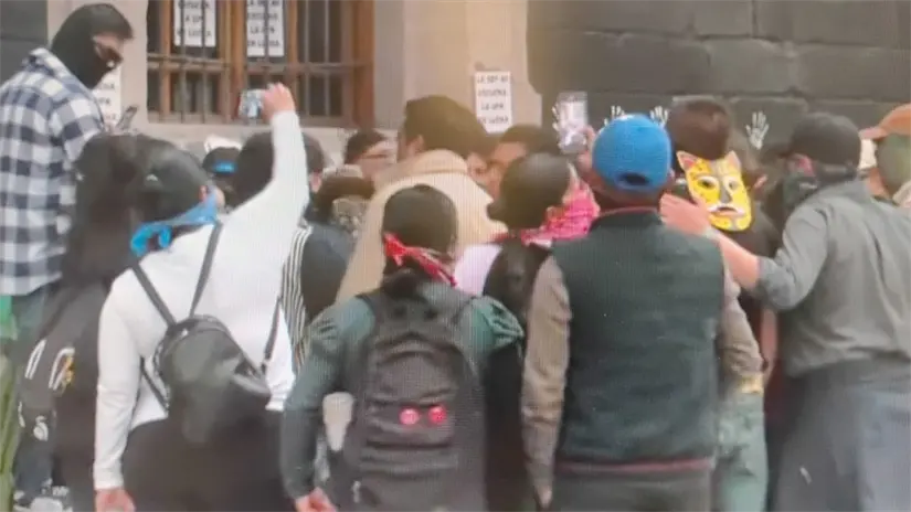 Protesta de estudiantes de la UPN. Foto: Luis Antonio Alfaro 