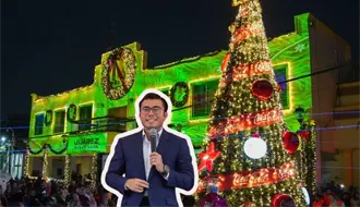 Félix Arratia enciende la Navidad en Juárez, Nuevo León