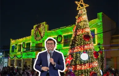 Félix Arratia enciende la Navidad en Juárez, Nuevo León