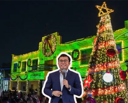 Félix Arratia enciende la Navidad en Juárez, Nuevo León