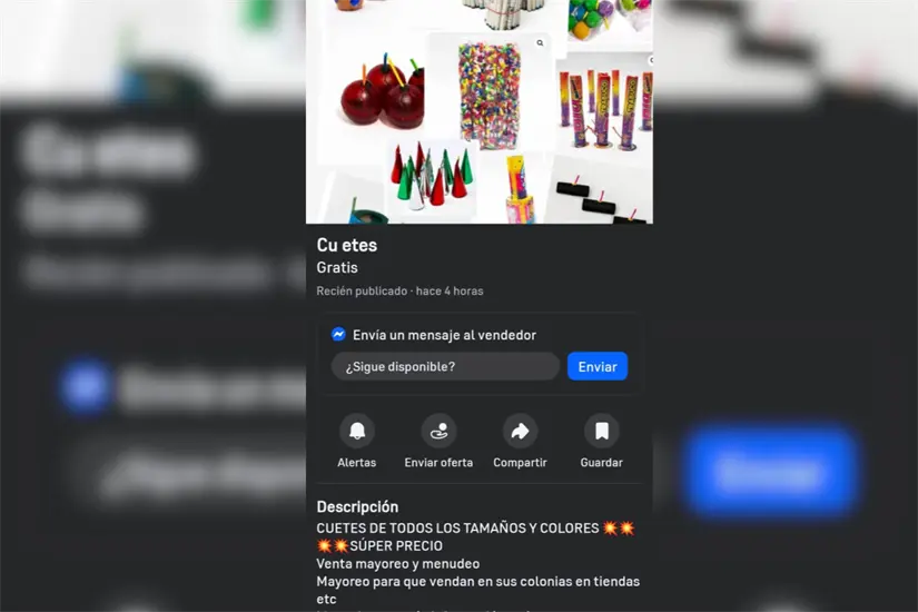 imagen recuadro La venta clandestina de pirotecnia en Nuevo León se ha viralizado en redes, planteando graves riesgos para la sociedad. Foto: Facebook