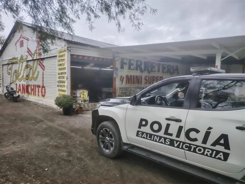 imagen recuadro Elementos de la policía de Salinas Victoria en la zona de Mamulique. Foto: Secretaria de Seguridad Pública y Vialidad de Salinas Victoria.