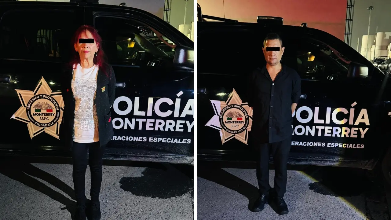 Detenidos por la Policía de Monterrey, luego de que presuntamente les vendieran bebidas embriagantes a menores. Foto: Policía de Monterrey