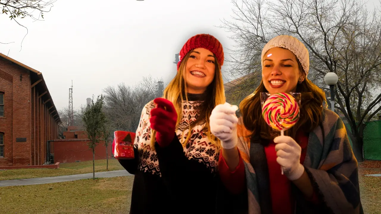 Dos jóvenes y el Parque Fundidora. Foto: Canva