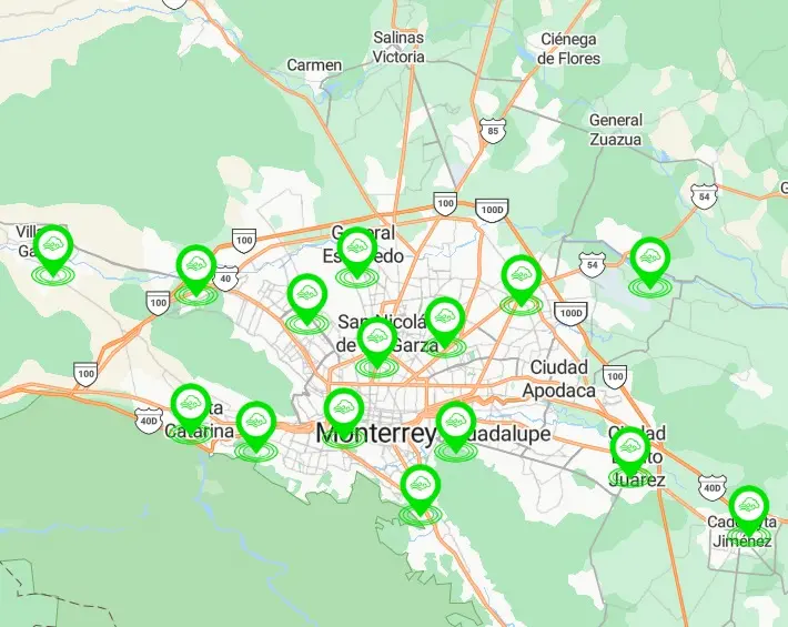 Las 15 estaciones del SIMA en Nuevo León presentan buena calidad del aire. Foto: SIMA Nuevo León.