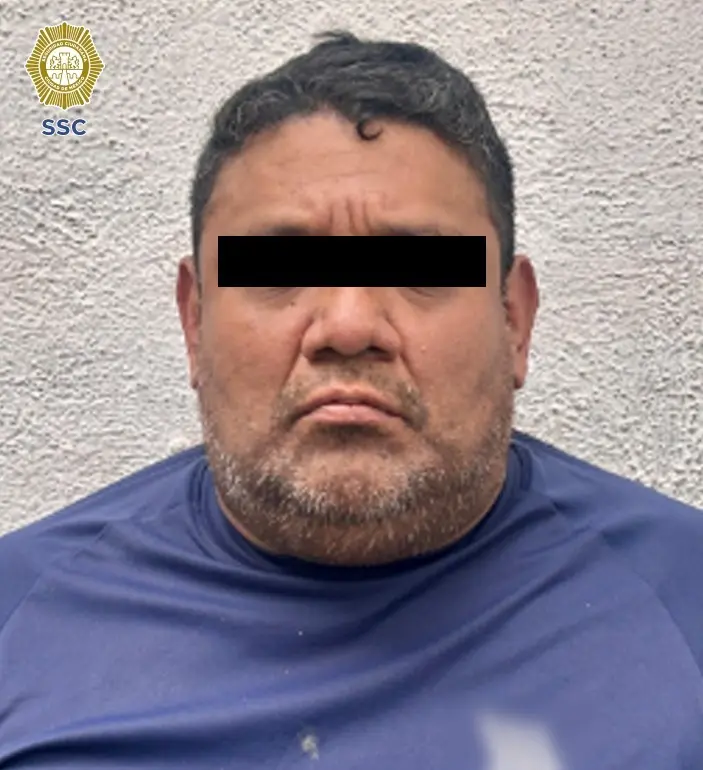 Detención del Valente, presunto extorsionador de la Unión Tepito. Foto: SSC_CDMX 