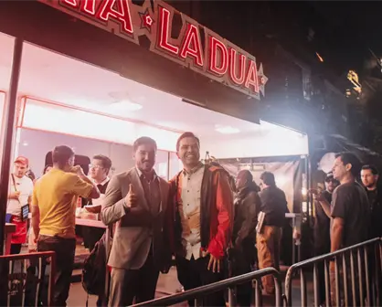 Samuel García y Jorge Álvarez Máynez visitan la taquería La Dua en CDMX