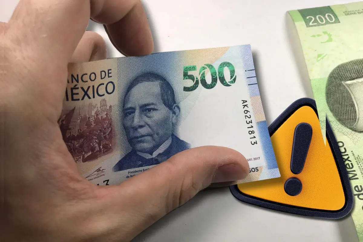 Una persona revisando un billete para identificar si es falso / Foto: Composición de Canva