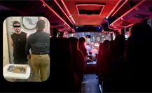 Sujeto viajaba en un autobús de pasajeros cometiendo estos delitos federales