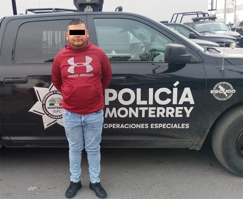 La detención forma parte de las acciones de vigilancia permanente que integra la estrategia Escudo. Foto: Policía de Monterrey.