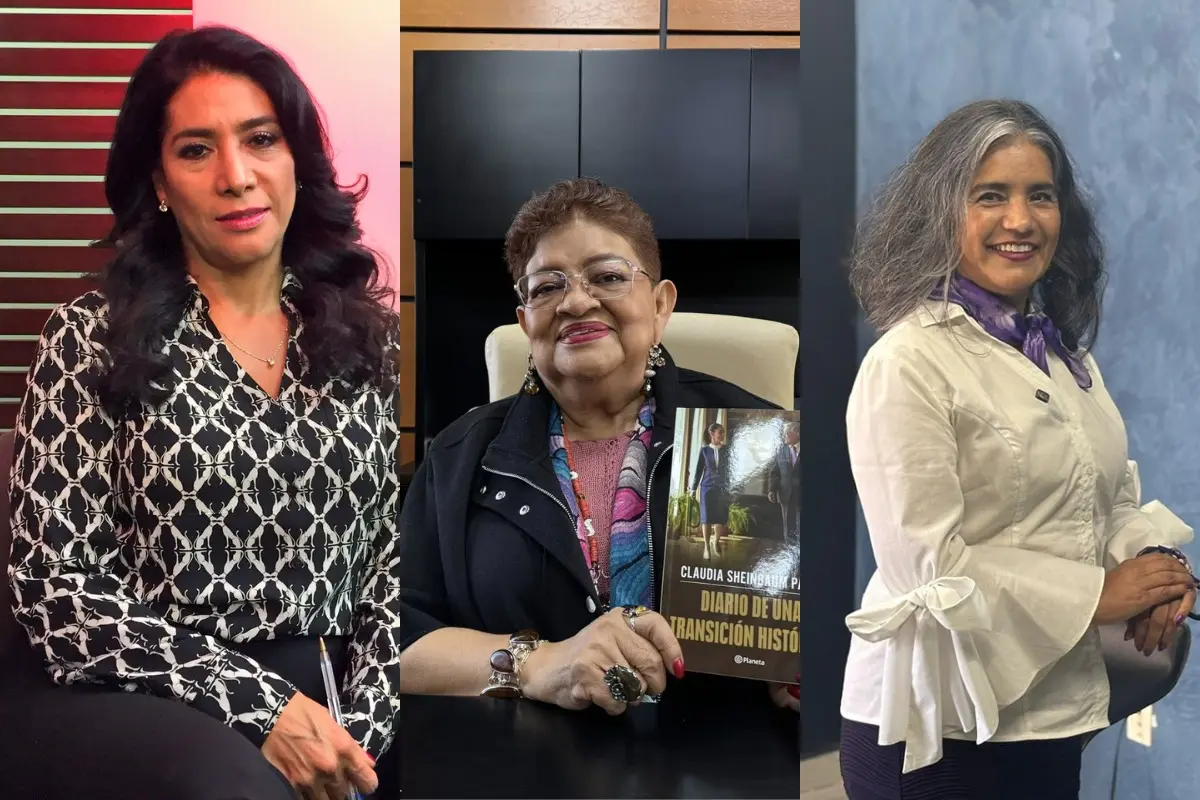 Maribel Bojorges Beltrán, Ernestina Godoy y Luz María Zarza. Foto: Facebook (Ernestina Godoy) / (Luz María Zarza) / X (@FiscaliaCDMX)