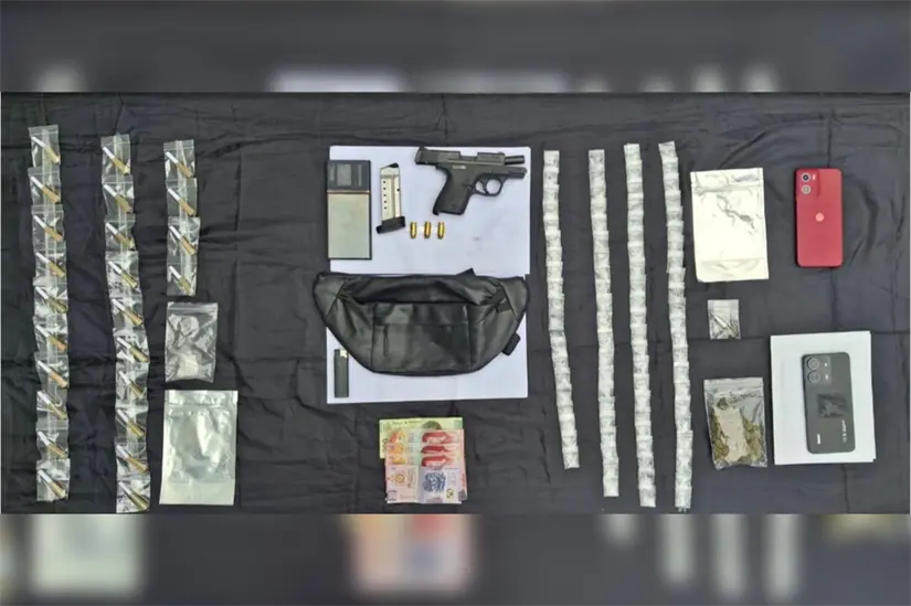 El Grupo de Coordinación Metropolitana derivó en la detención de un hombre y una mujer. Foto: Fuerza Civil