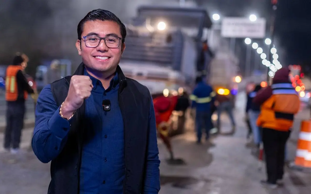 El alcalde de Juárez, Félix Arratia, realiza obras viales para mejorar la movilidad en beneficio de la ciudadanía. Foto: Facebook Félix Arratia