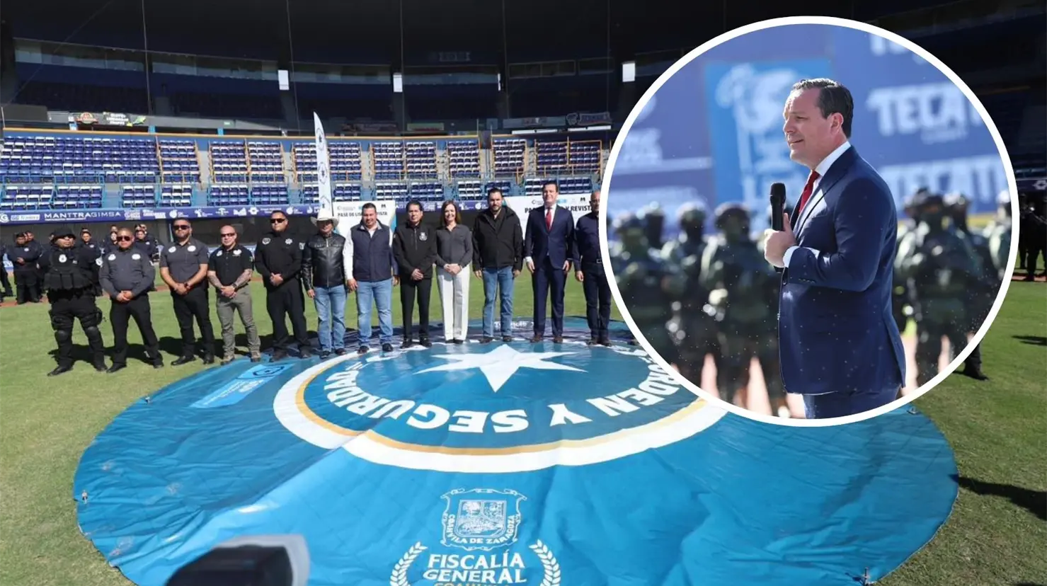 El fiscal Federico Fernández encabezó el pase de Lista en Monclova. (Fiscalía de Coahuila)