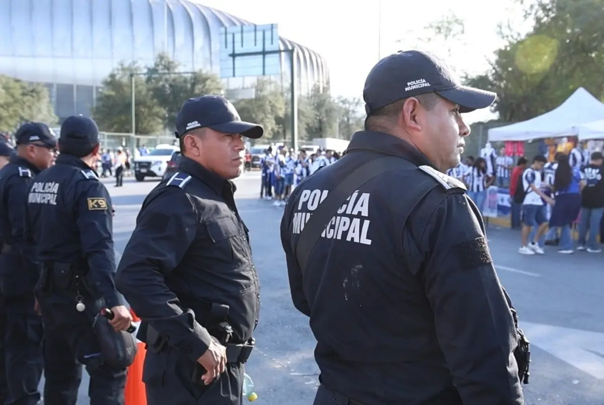 El municipio de Guadalupe desplegará un amplio operativo de seguridad con motivo del partido de semifinal entre Rayados y Toluca. Foto: Policía de Guadalupe.