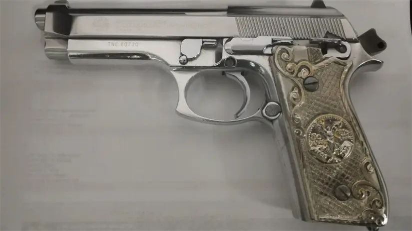 Arma de fuego usada en actos delictivos del Edomex.  Foto: X (@SS_Edomex)