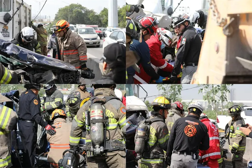 El hombre fue liberado y trasladado en ambulancia. Foto: PCNL