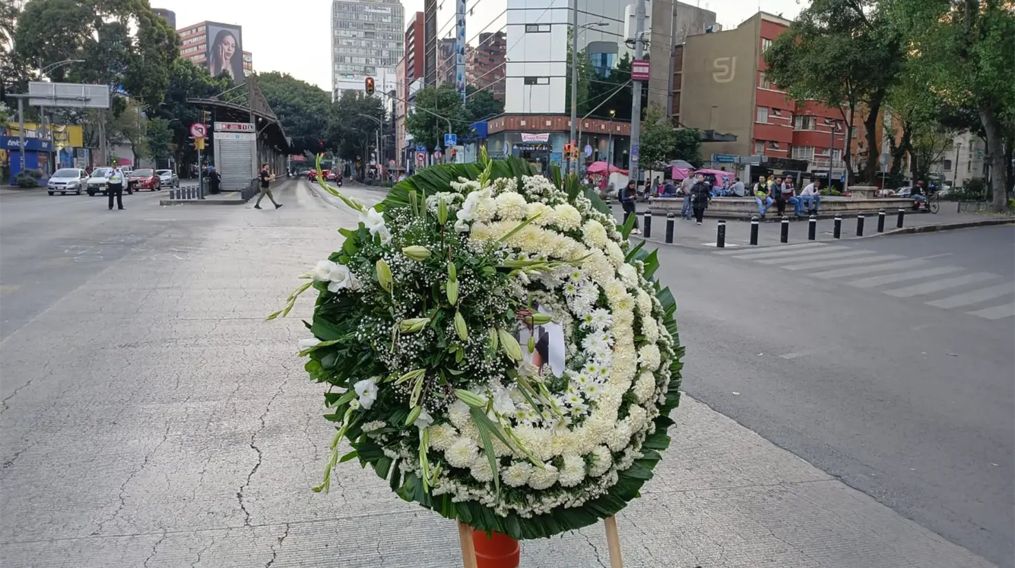 Muerte de ciclista en Iztapalapa provoca bloqueo hoy en Insurgentes. Foto: Luis Antonio Alfaro