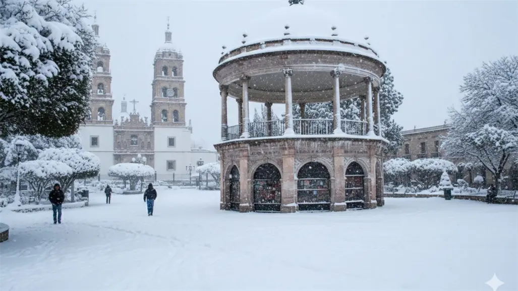 ¿Cómo se vería la ciudad de Durango en 2025 con una nevada intensa? Así lo muestra la IA