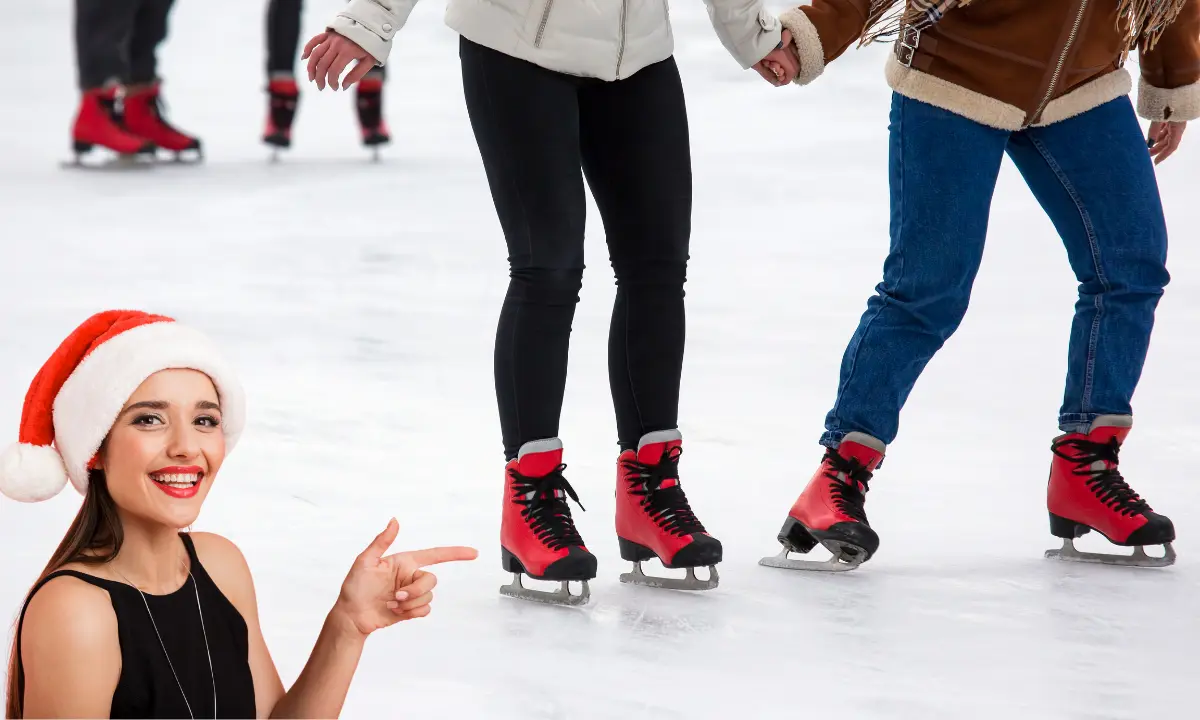 La pista de hielo gratuita en Mérida está disponible a partir del 7 de diciembre Foto: Canva/Alexis Lara