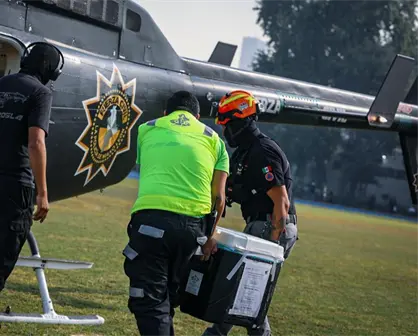 FOTOS | ¡Corazón vuela a la CDMX! Así fue el operativo aéreo que activaron autoridades en Nuevo León