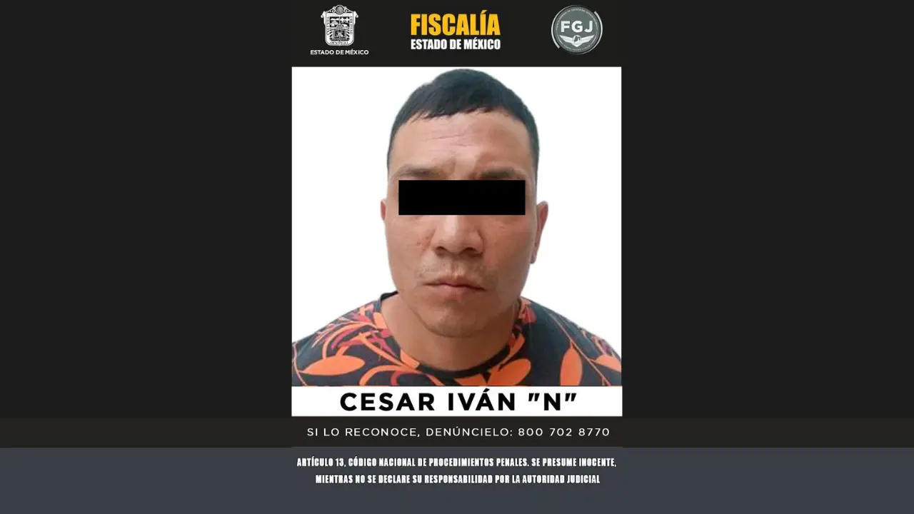 Detenido por su presunta participación en un homicidio en junio en el Edomex.  Foto: Especiales