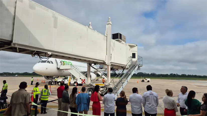 Inauguración del nuevo vuelo Villahermosa-Tampico