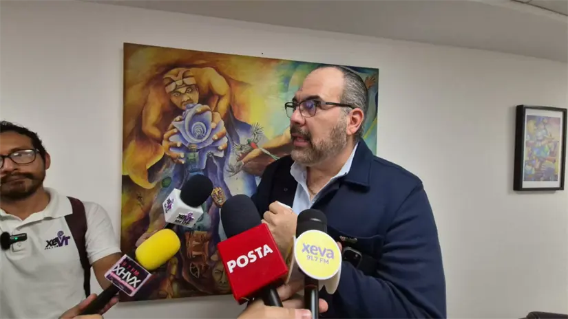 Juan Castro Novelo en atención para medios en Tabasco/Foto: Armando de la Rosa