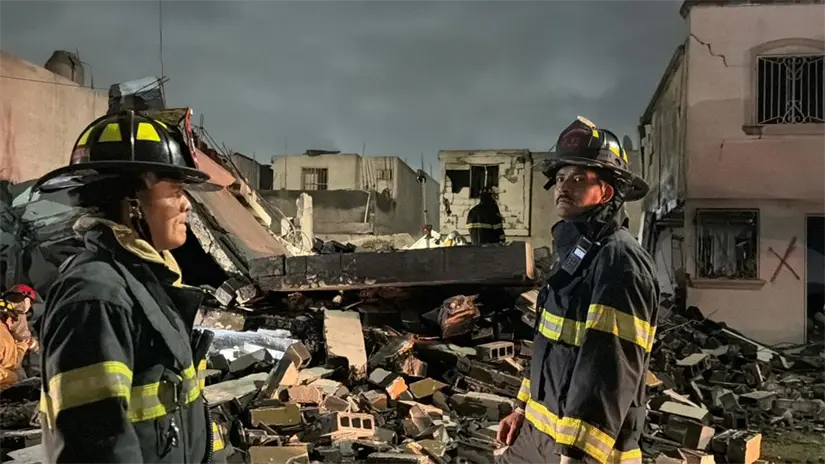 Explosión en colonia Olmos, Pesquería. Foto: PCNL.