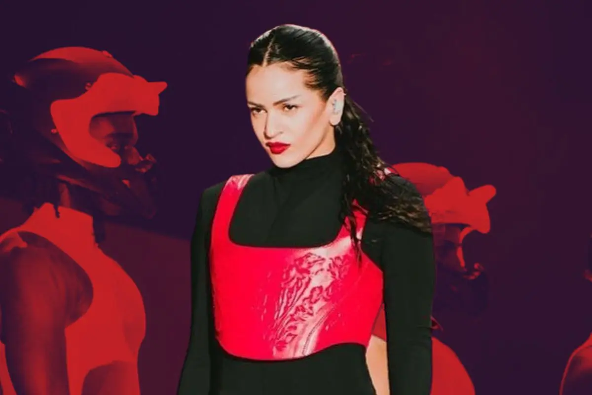 Rosalía puso a cantar a sus fans con canciones como Bizcochito y La Noche de Anoche en el Zócalo de la CDMX. FOTO: CANVA/IG: @rosalia.vt