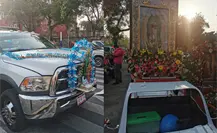 FOTOS | Peregrinación de grúas avanza hacia la Basílica y provoca caos vial en Calzada de Guadalupe, CDMX