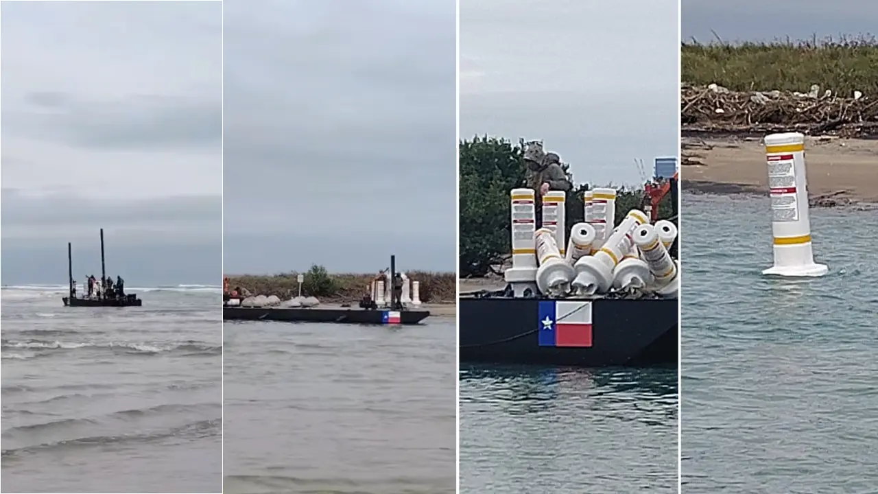 Las boyas incluyen un mensaje de prohibición de acceso, registro fotográfico, mapeo y navegación no autorizada, lo que ha generado inquietud por la posible alteración de la delimitación fronteriza. FOTO | Jesús Rivera