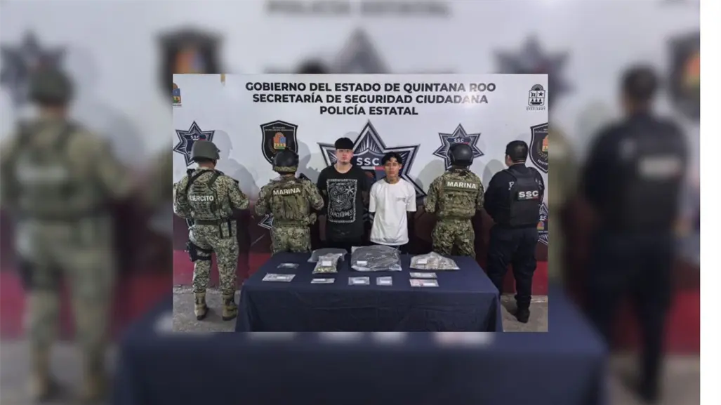 Detienen en Cancún 2 integrantes del Cártel de Sinaloa por estar implicados en delitos Contra la Salud