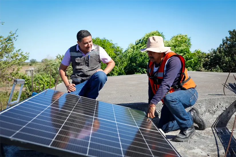 Tecnologías sustentables llevadas a comunidades de atención prioritaria por el DIF Tamaulipas. Foto: Daniel Espinoza