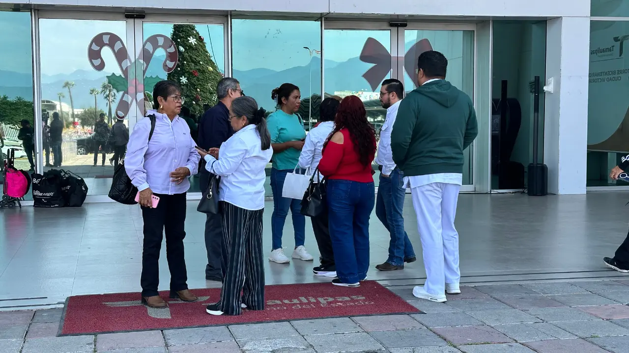 La protesta se debe a la acumulación de pagos y prestaciones del IMSS-Bienestar en Tamaulipas | Foto: Daniel Espinoza