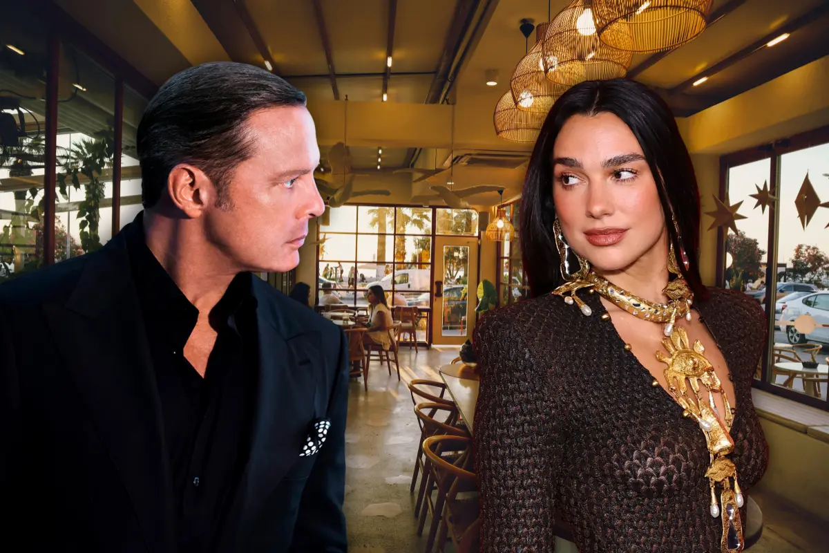 Luis Miguel y Dua Lipa posando para la fotografía (Foto: IG Web, luismiguel.com / IG @duallipa/  Canva)