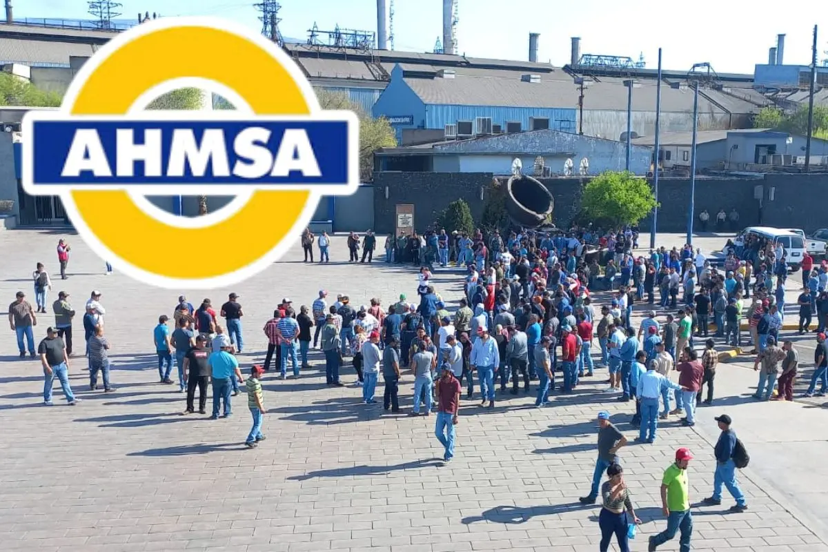 Obreros en instalaciones de AHMSA previo a la crisis financiera / Foto: Monclova.com | AHMSA | Canva